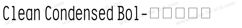 Clean Condensed Bol字体转换